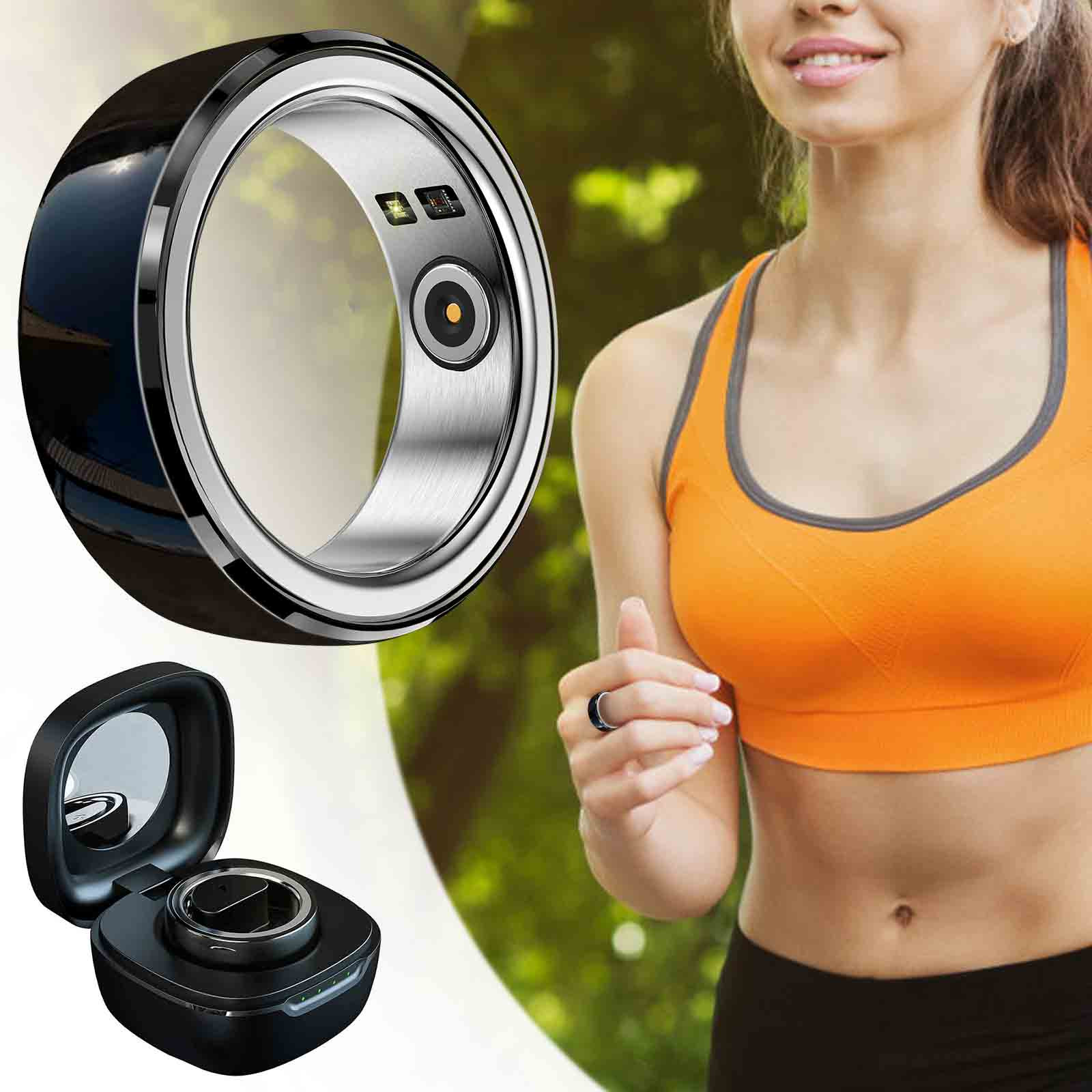 NIZELUK Smart Ring for Health and Activity Tracking, 5ATM Water Resistant, 24 Hour Sleep Tracking, Step Count Monitoring, Exercise Calories Burned Fitness Ring for Men and Women